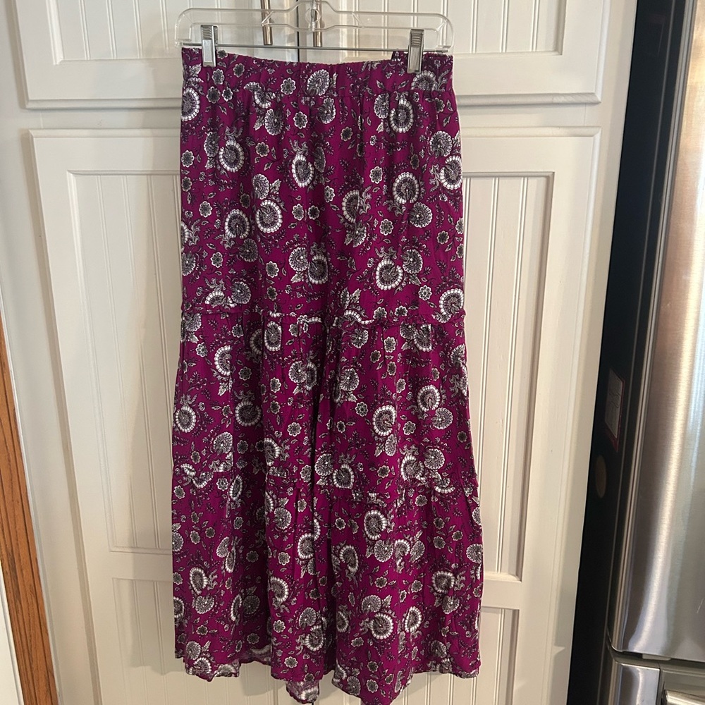 Lane Bryant Purple Floral Maxi Skirt